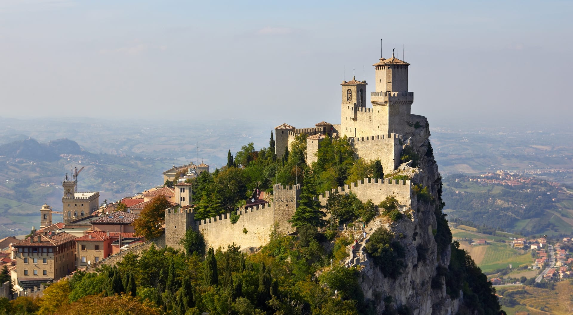 Guaita Fortress towers above San Marino